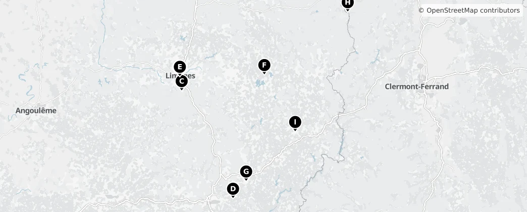 Map of Limousin
