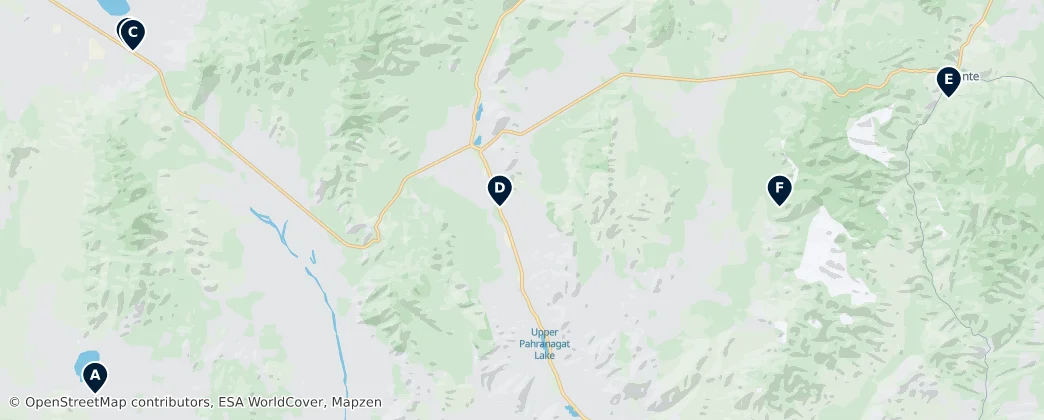 Map of Lincoln County, Nevada