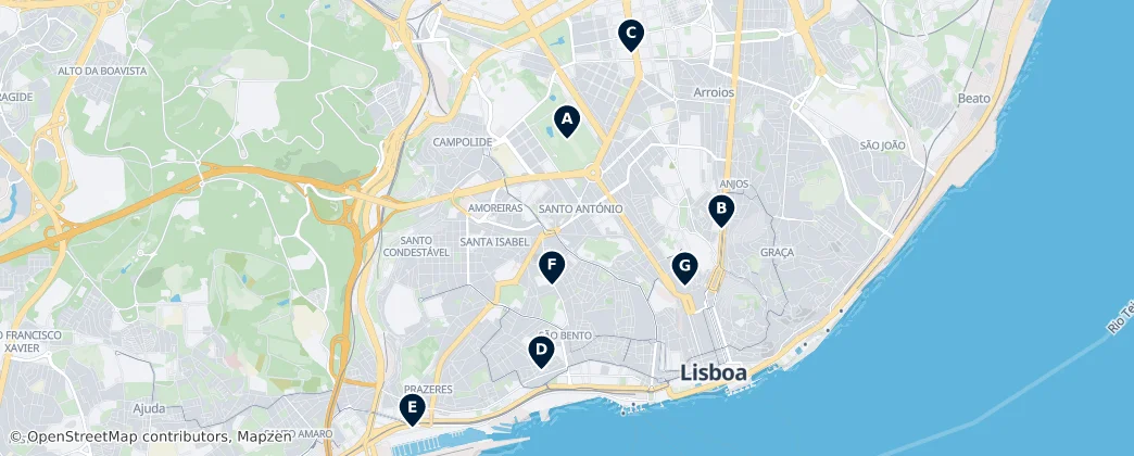 Map of Lizbon