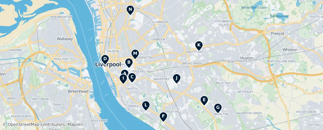 Map of Liverpool