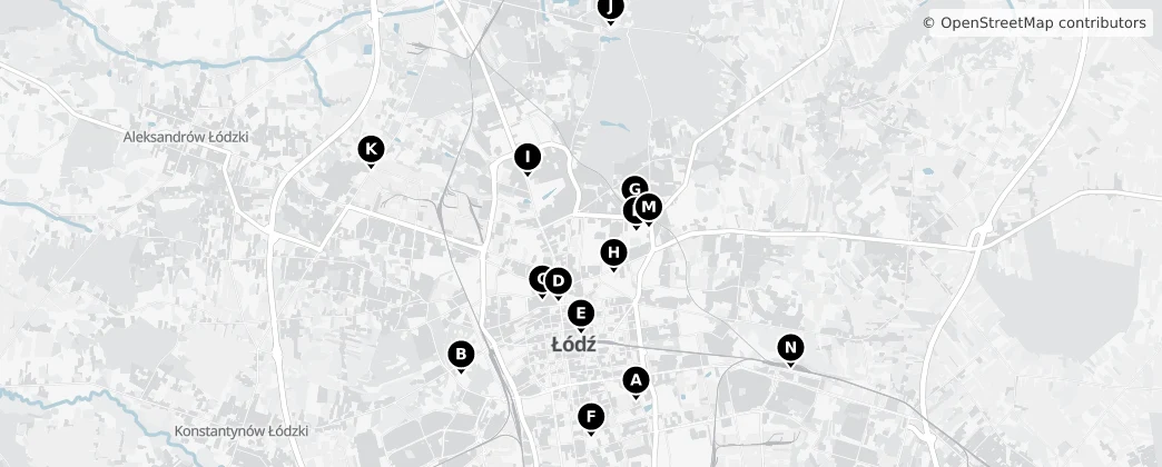 Map of Łódź