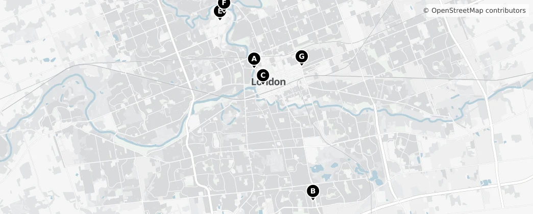 Map of London, Ontario