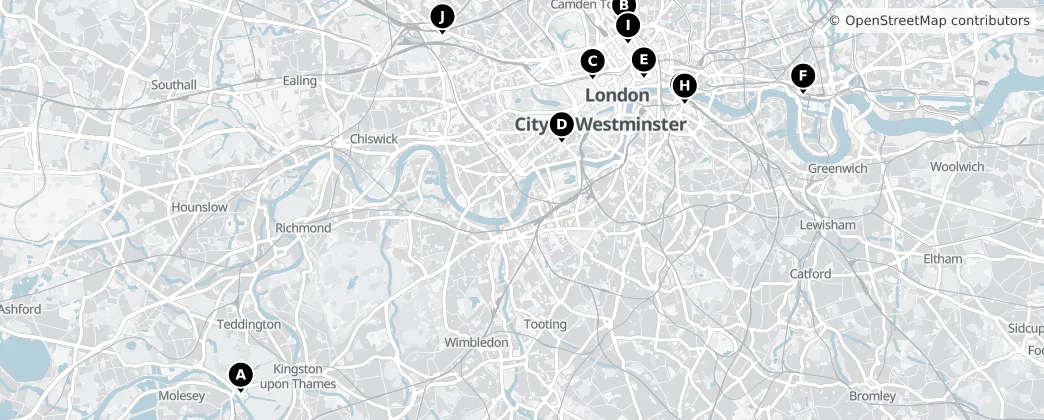 Map of Londra