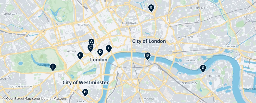 Map of Londra