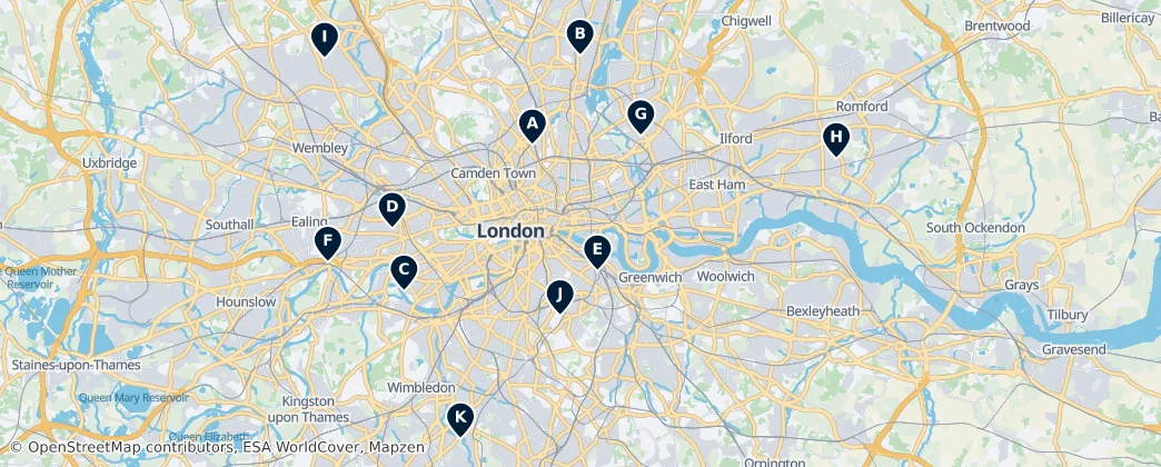 Map of Londra