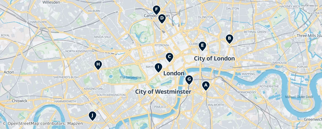 Map of Londra