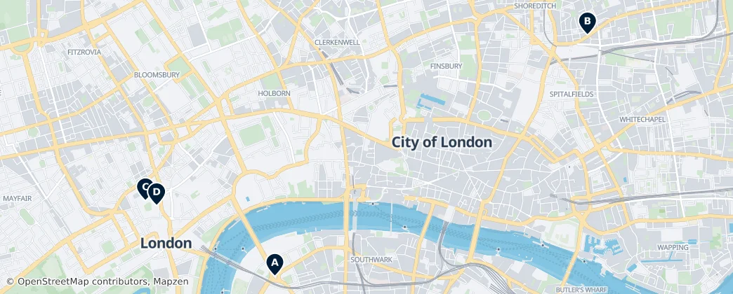 Map of Londra Şehri