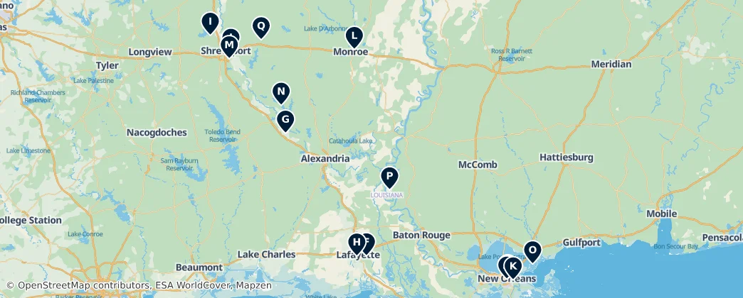 Map of Louisiana