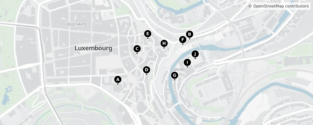Map of Fortress of Luxembourg