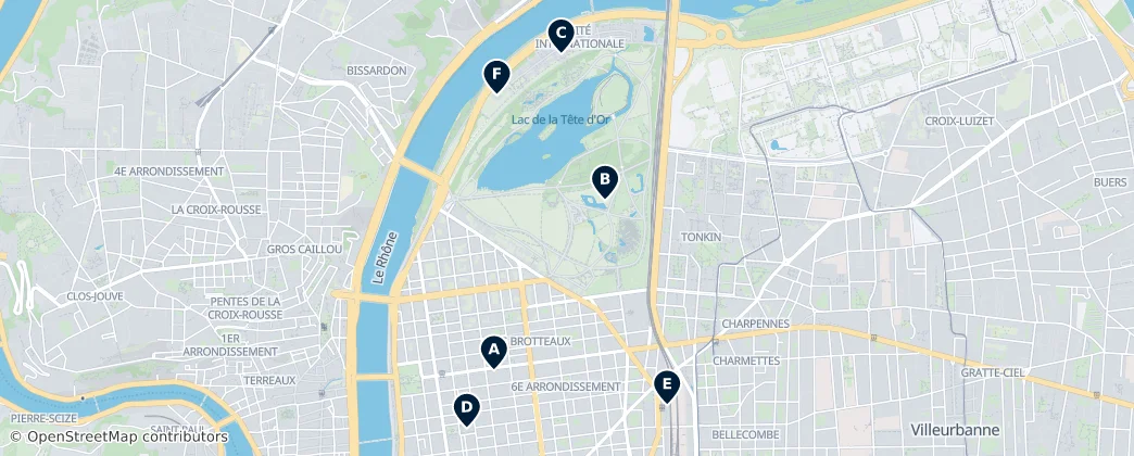 Map of 6th arrondissement of Lyon