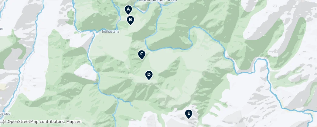 Map of Machupicchu Historical Sanctuary