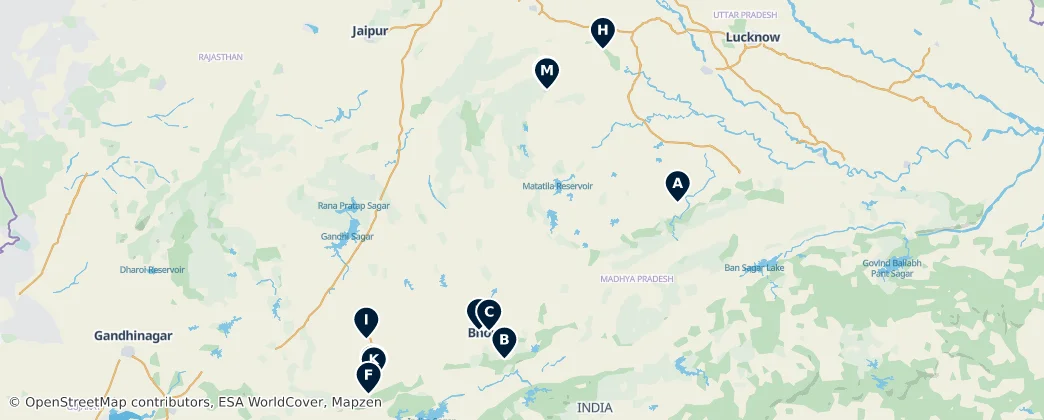 Map of Madhya Pradeş