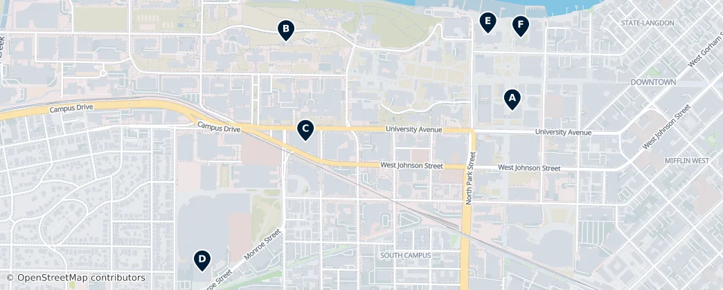 Map of Madison, Wisconsin