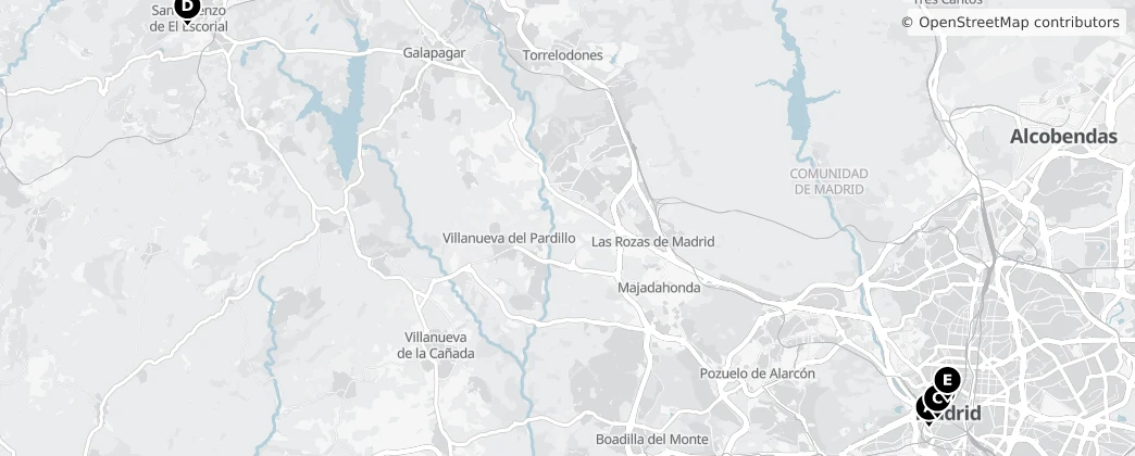 Map of Madrid