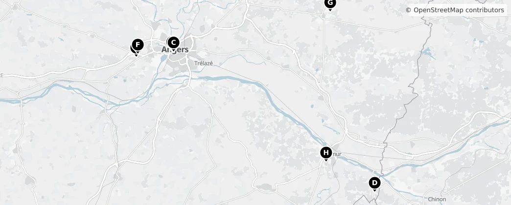 Map of Maine-et-Loire