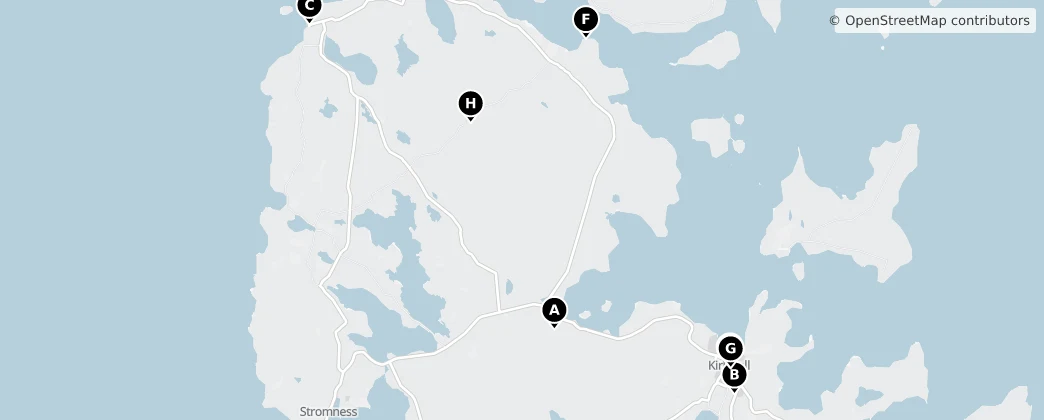 Map of Mainland, Orkney