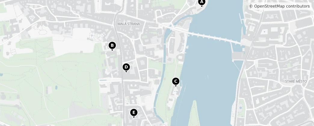 Map of Malá Strana