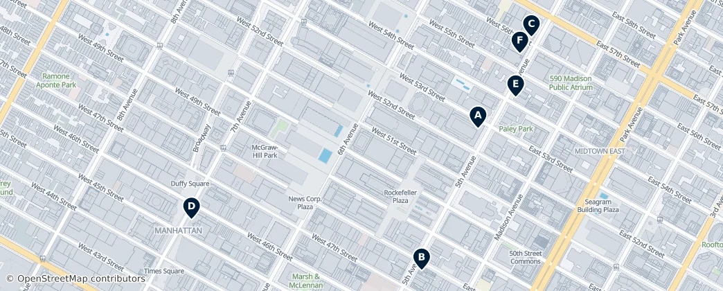 Map of Manhattan Community Board 5