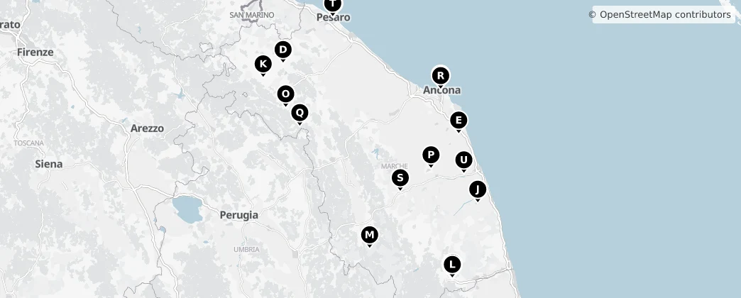 Map of Marche
