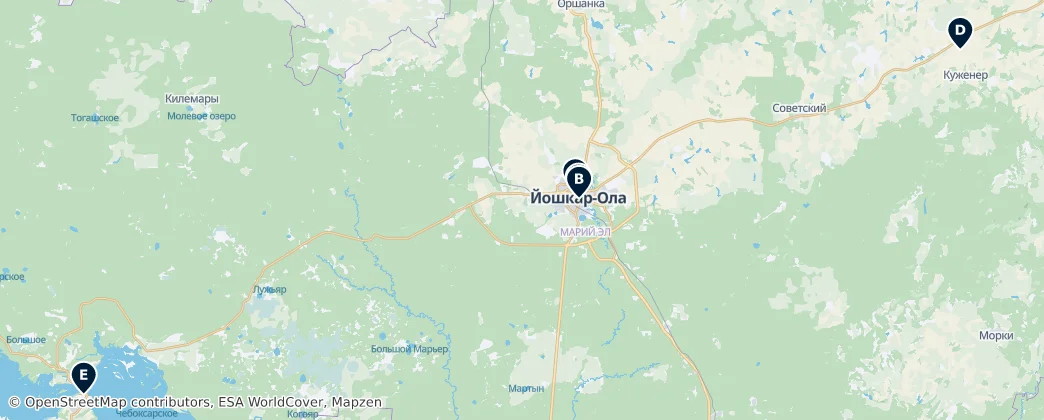 Map of Mari El