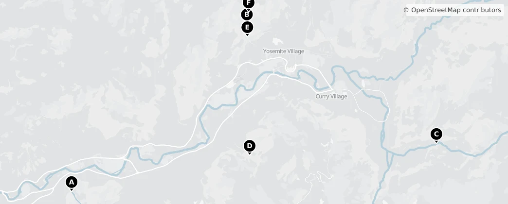 Map of Mariposa County