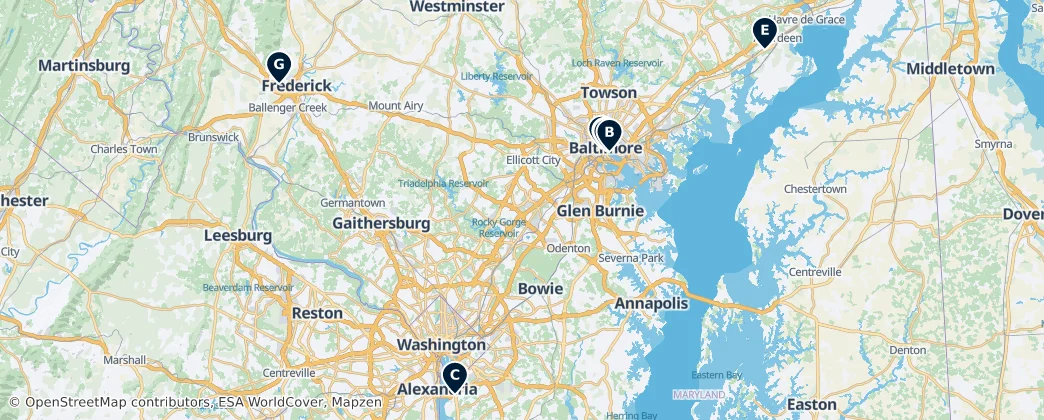 Map of Maryland