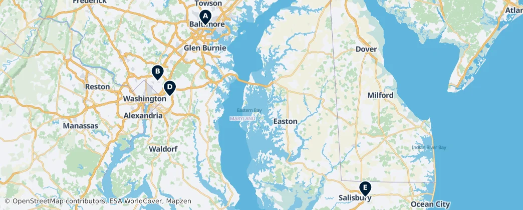 Map of Maryland