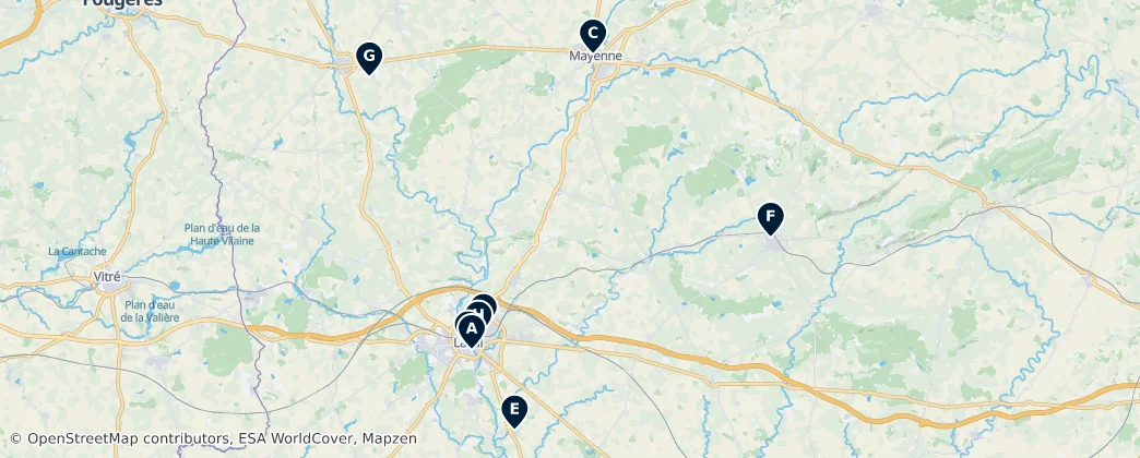 Map of Mayenne