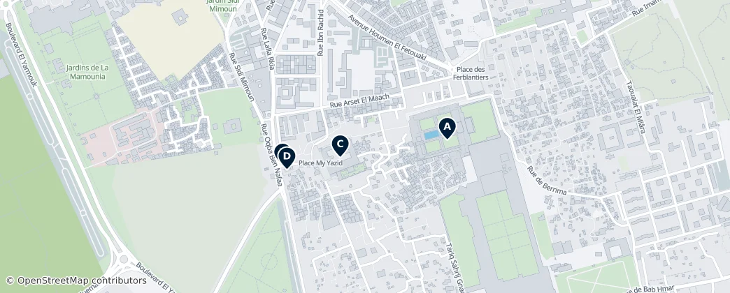 Map of Mechouar Kasbah almshwr alqsbt