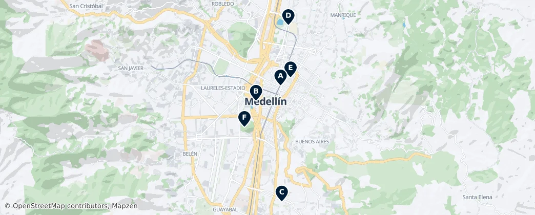 Map of Medellín