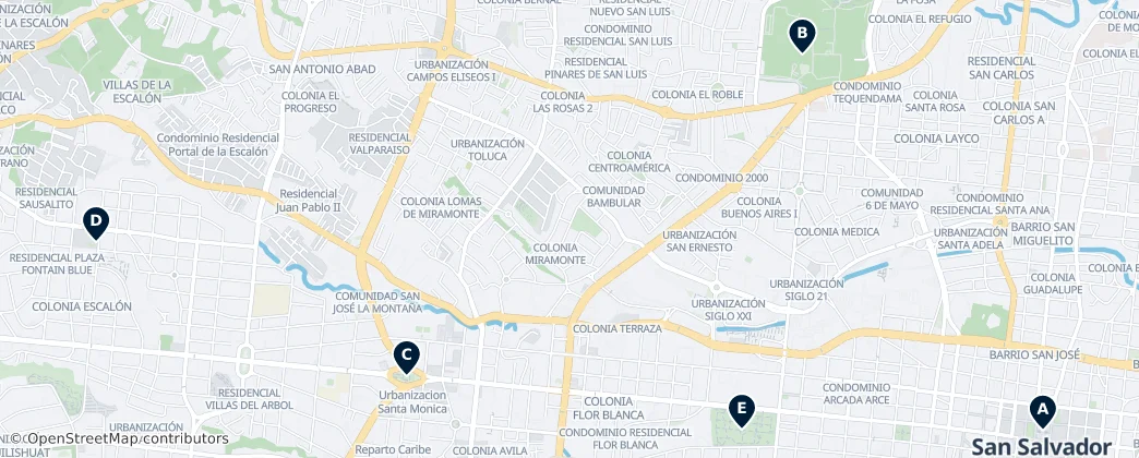 Map of Mejicanos