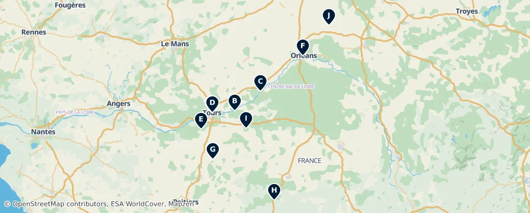 Map of Merkez-Val de Loire