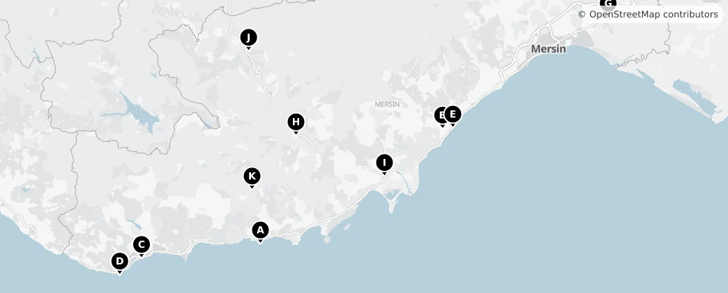 Map of Mersin