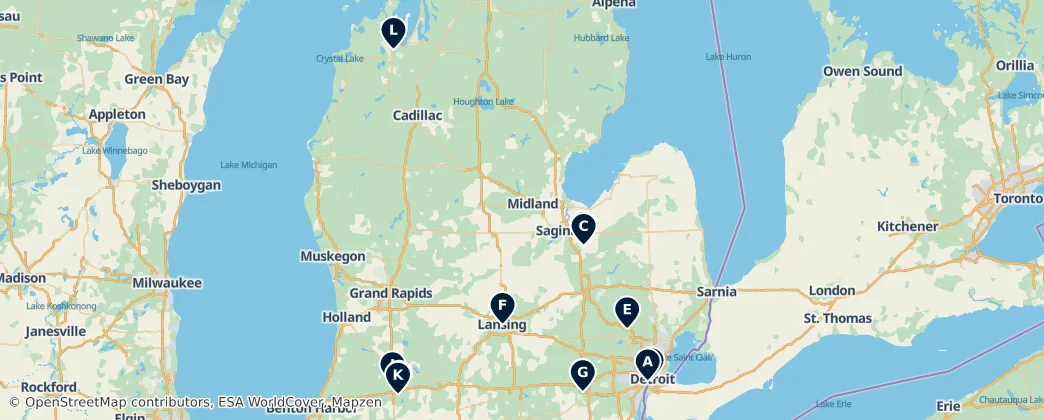 Map of Michigan