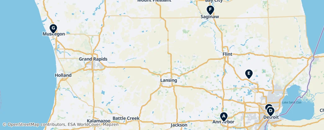 Map of Michigan