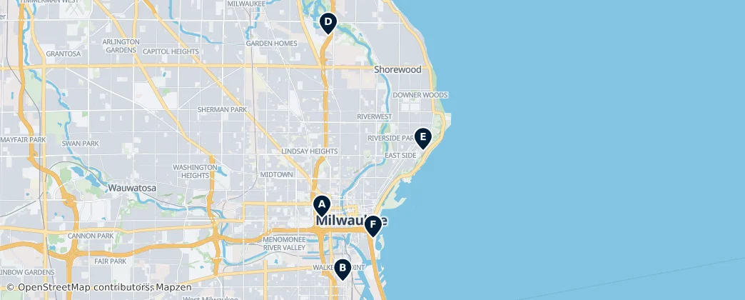 Map of Milwaukee County