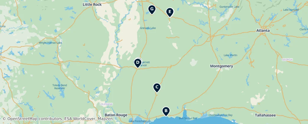 Map of Mississippi