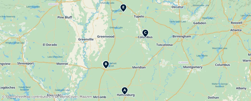 Map of Mississippi