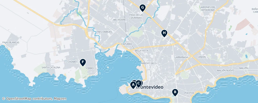 Map of Montevideo