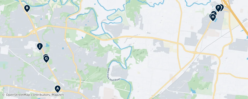 Map of Montgomery County, Tennessee