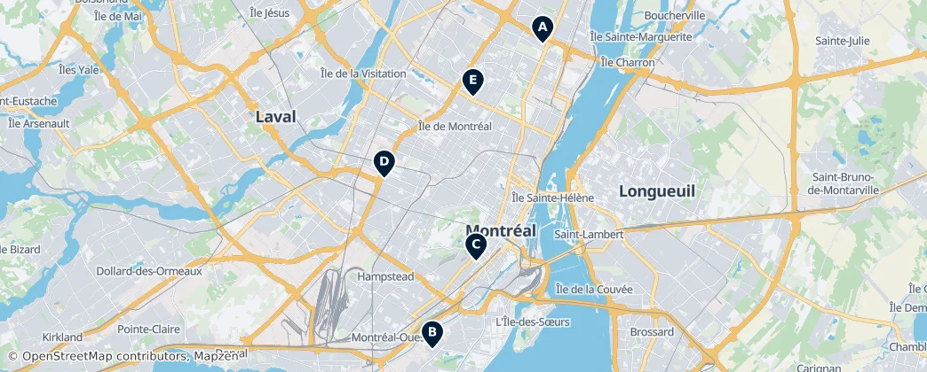 Map of Montreal (administrative region)