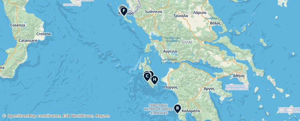 Map of Mora, Batı Yunanistan ve İyonya Merkezi Olmayan İdaresi