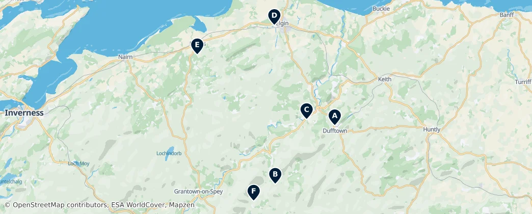 Map of Moray