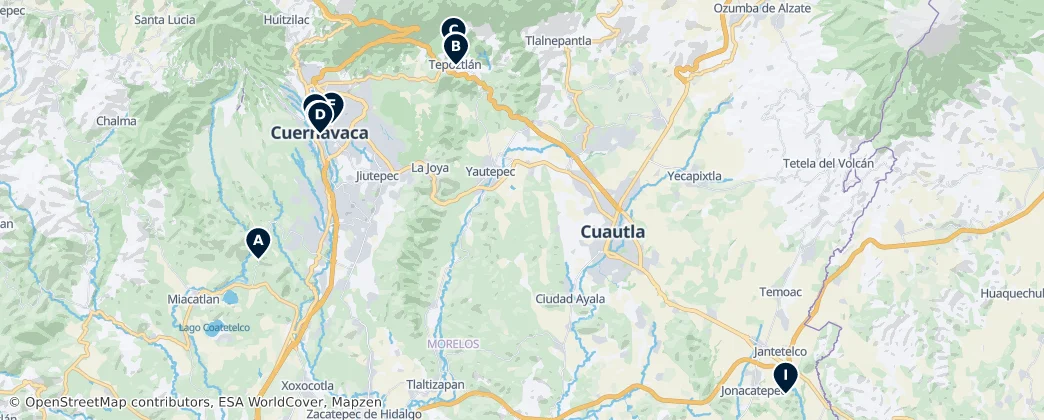 Map of Morelos