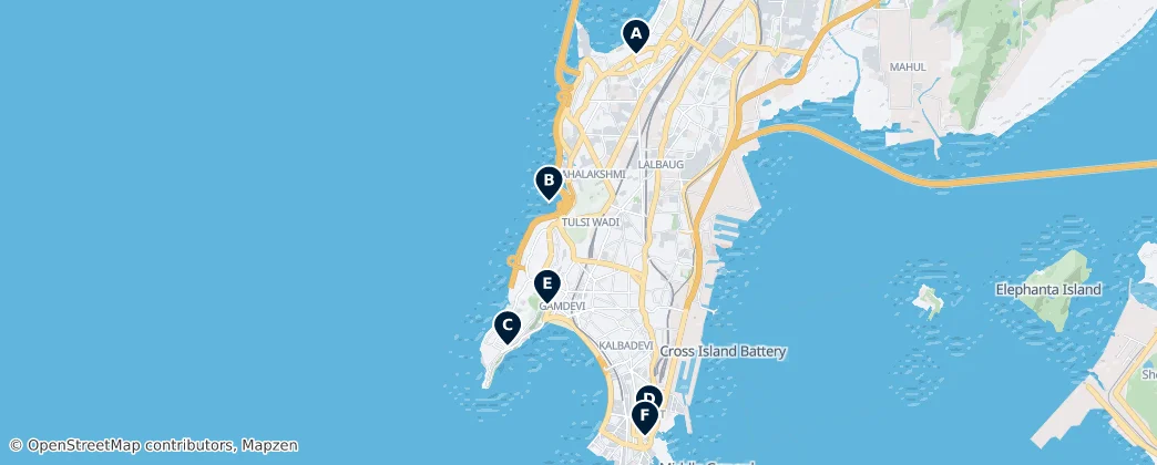 Map of Mumbai City district