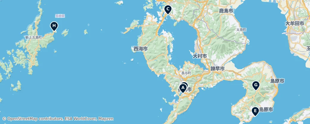 Map of Nagasaki