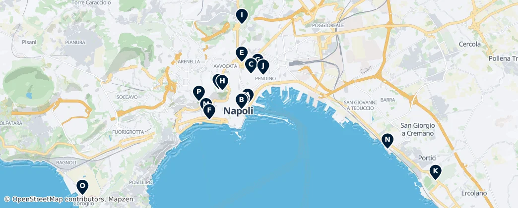 Map of Napoli