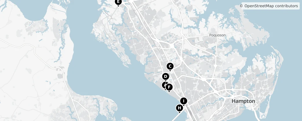 Map of Newport News, Virginia