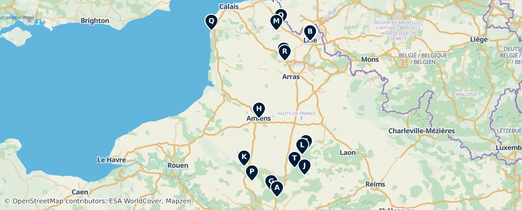 Map of Hauts-de-France