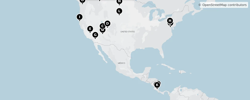 Map of Kuzey Amerika